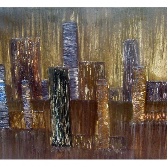 Tłum, malarstwo olejne, 100x80 cm, 2014