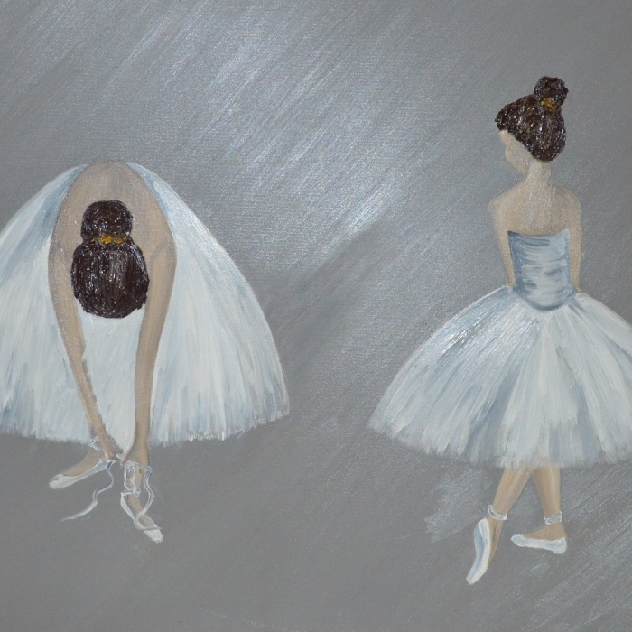 Baletnice, Malarstwo olejne, 90x70 cm, 2015
