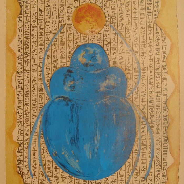 Skarabeusz, Litografia barwna, 4/30, 55,5x71 cm, 2016
