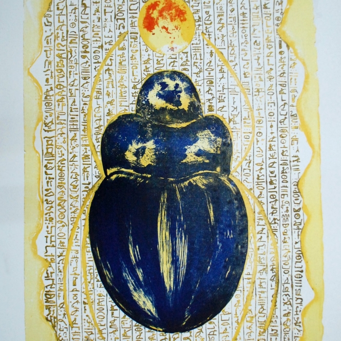 Skarabeusz, Litografia barwna, 55,5x71 cm, 2016