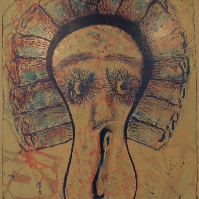 Strach, Litografia barwna, 2/30, 55,5x71 cm, 2014