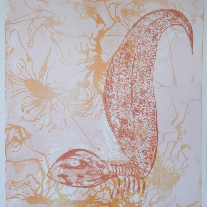 Dziadek Siedmionoga Jaskiniowego, Litografia barwna, 4/30, 55,5x71 cm, 2016