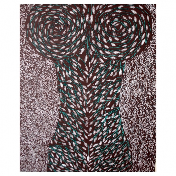 Połączenie, Linoryt, Akwarela, 8/30, 70x100 cm, 2013