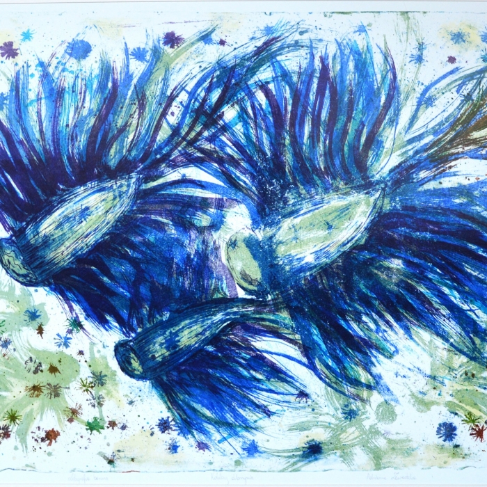 Kolibry olbrzymie, Litografia barwna, 18/30, 71x55,5 cm, 2016